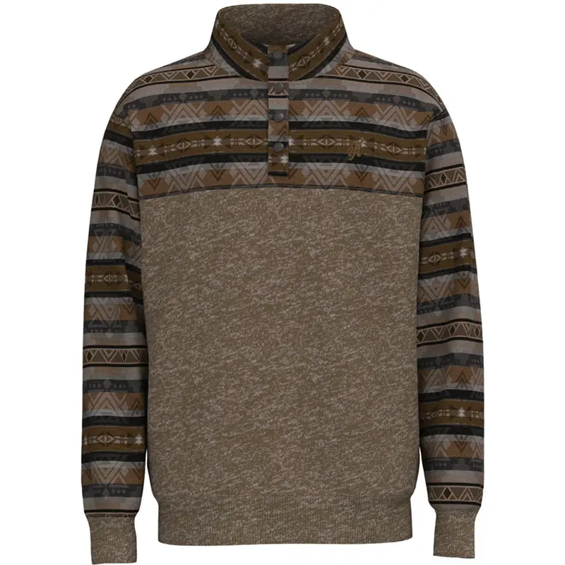 Hooey Men's Brown And Aztec Pullover 1