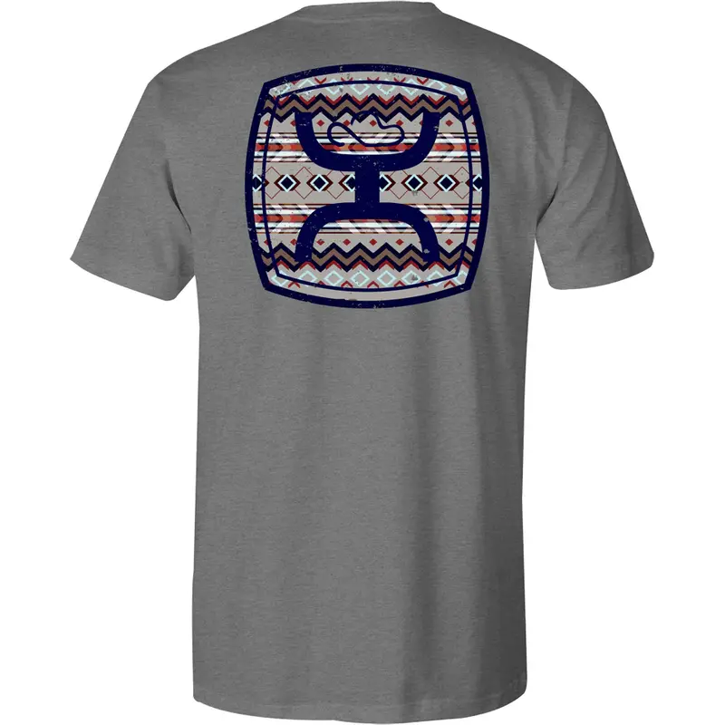 Hooey Men's Grey With Aztec Zenith Tee 1