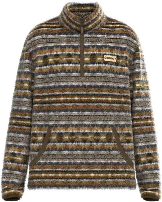 Hooey Men's Tan Aztec Bozeman Fleece Pullover 1