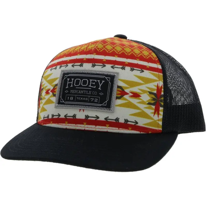 Hooey Red And Yellow Aztec Print Doc Hat 1