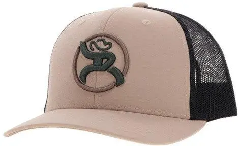 Hooey Tan And Black Strap Roughy Hat 1