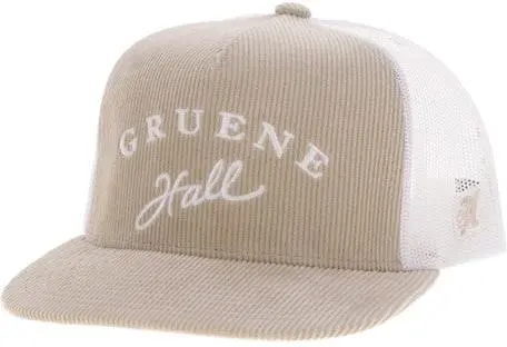 Hooey Tan Corduroy And White Gruene Hall Hat 1