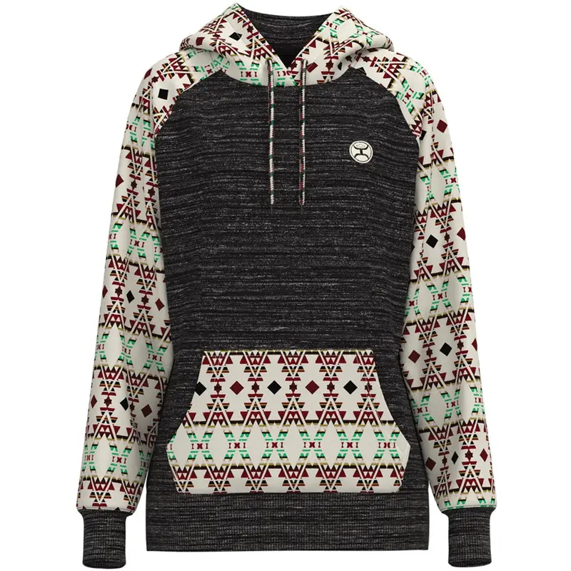 Hooey Women's Charcoal And Aztec Summit Hoodie 1