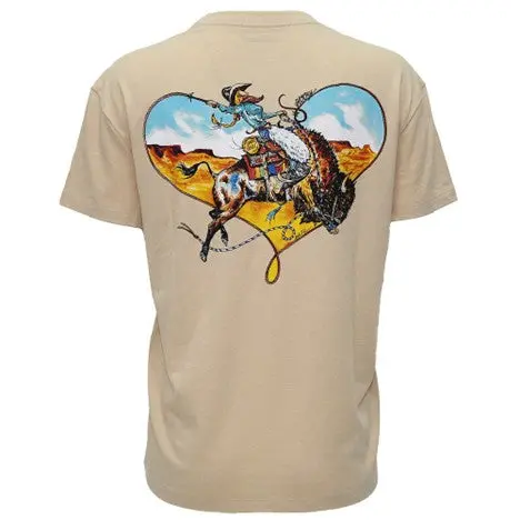 Hooey Women's Tan Buffalo Heart Tee 1