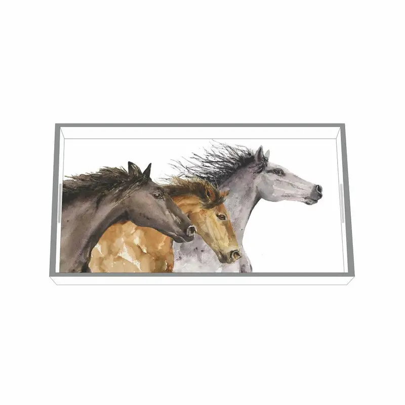 Hoof Beats Wood Vanity Tray 1