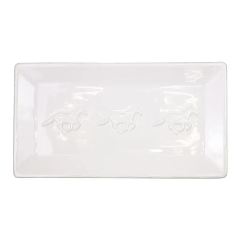 Horse Embossed Rectangle Platter 1