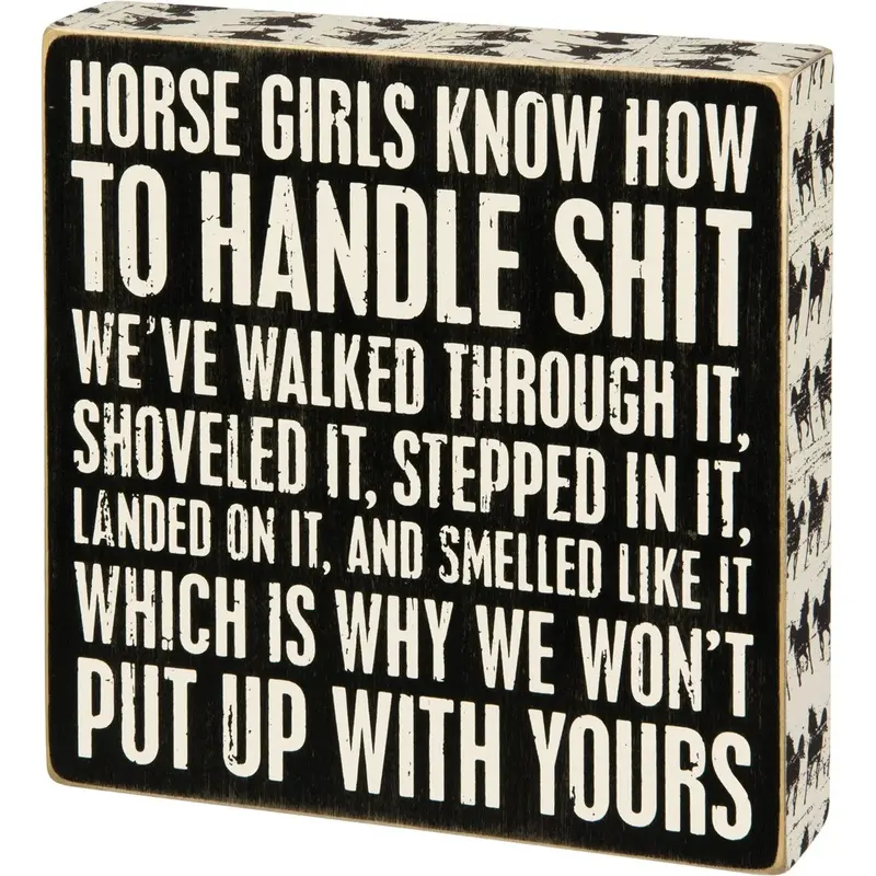 Horse Girls Box Sign 2