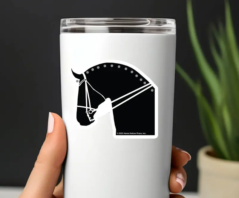 Horse Hollow Press - 3" Tumbler Horse Sticker / Dressage Horse / Waterproof 1