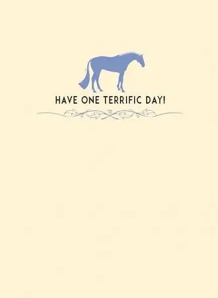 Horse Hollow Press - Horse Birthday Card: Happy Birthday With Leather Background 2