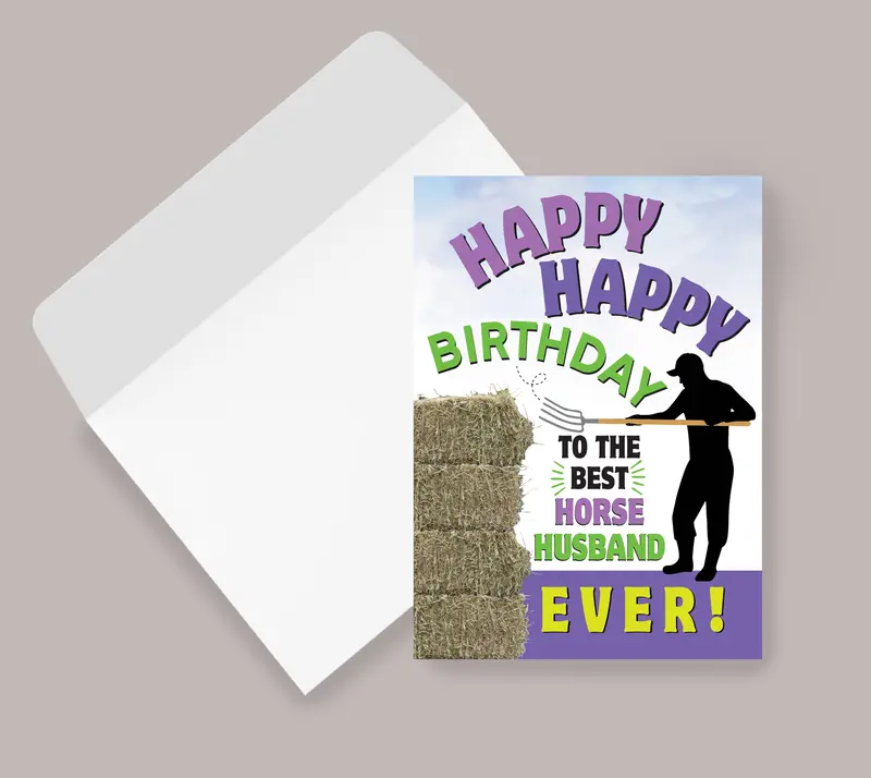 Horse Hollow Press - Horse Birthday Card: New To The Best Horse Husband Ever! 1