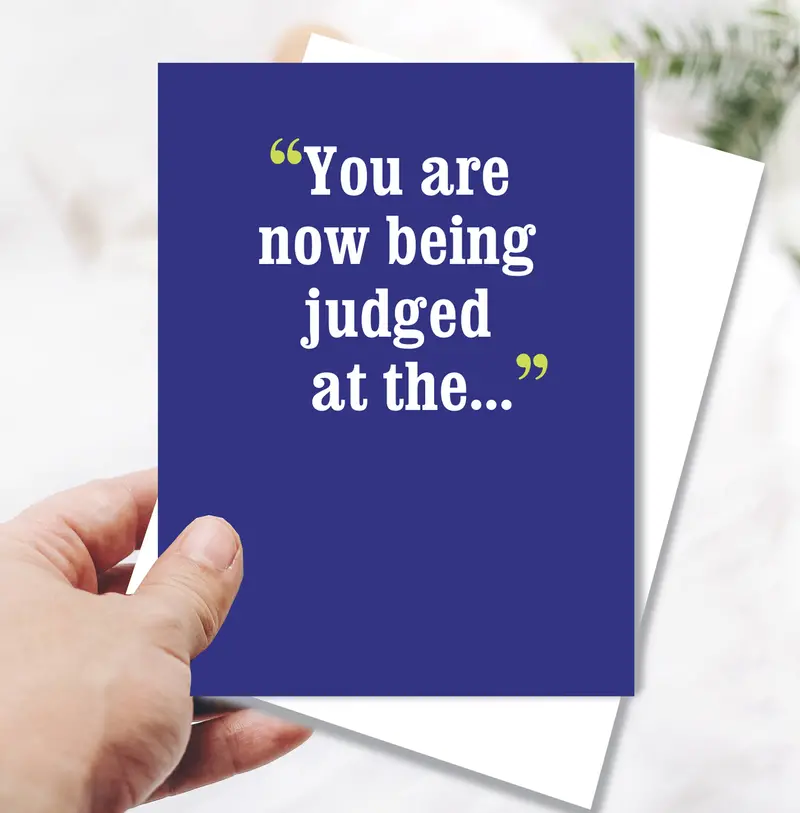 Horse Hollow Press - Horse Funny Birthday Card: You Are Now Being Judged At The.. 1