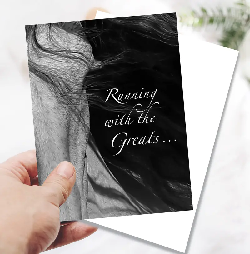 Horse Hollow Press - Horse Sympathy Card: Running With The Greats... 1