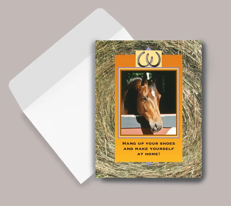 Horse Hollow Press - Horse Welcome Card: Welcome New Boarders Horses 1