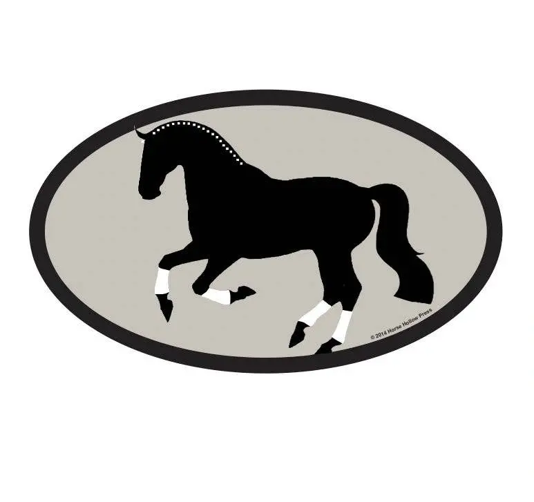 Horse Hollow Press - Oval Equestrian Horse Sticker / Dressage / Waterproof 1