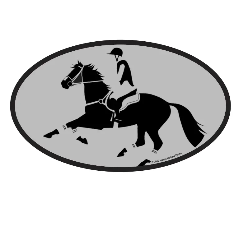 Horse Hollow Press - Oval Equestrian Horse Sticker / Eventer 3 Day / Waterproof 1