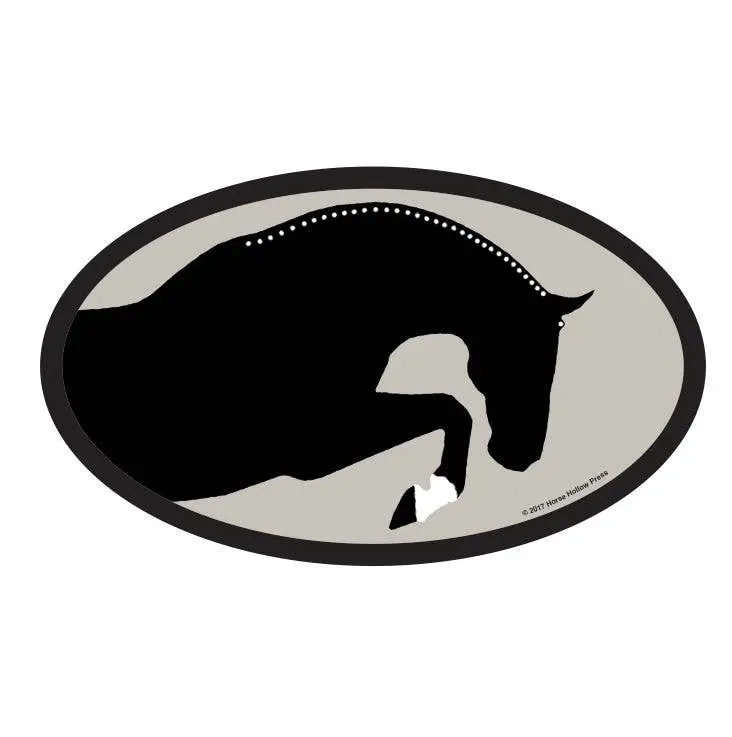 Horse Hollow Press - Oval Equestrian Horse Sticker / Hunter Horse / Waterproof 1