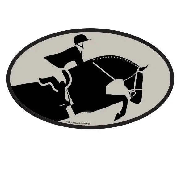 Horse Hollow Press - Oval Equestrian Horse Sticker / Rider / Waterproof 1
