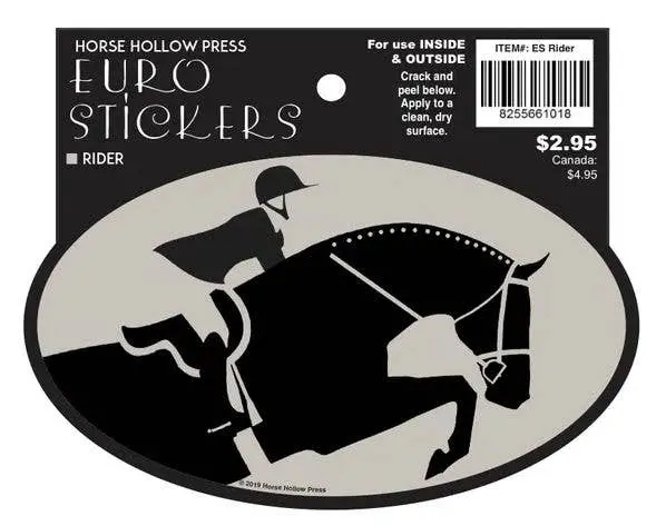 Horse Hollow Press - Oval Equestrian Horse Sticker / Rider / Waterproof 2