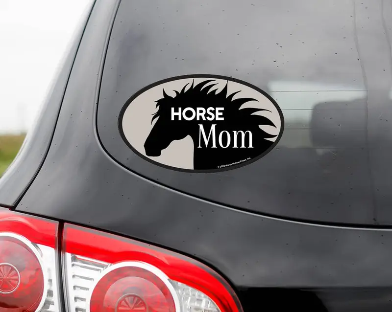 Horse Hollow Press | Pretty Snarky Equestrian Cards|Stickers - Oval Equestrian Horse Sticker / Horse Mom / Waterproof 1