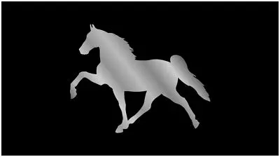 Horse Lazer-Tag Acrylic License Plate (Black) 1
