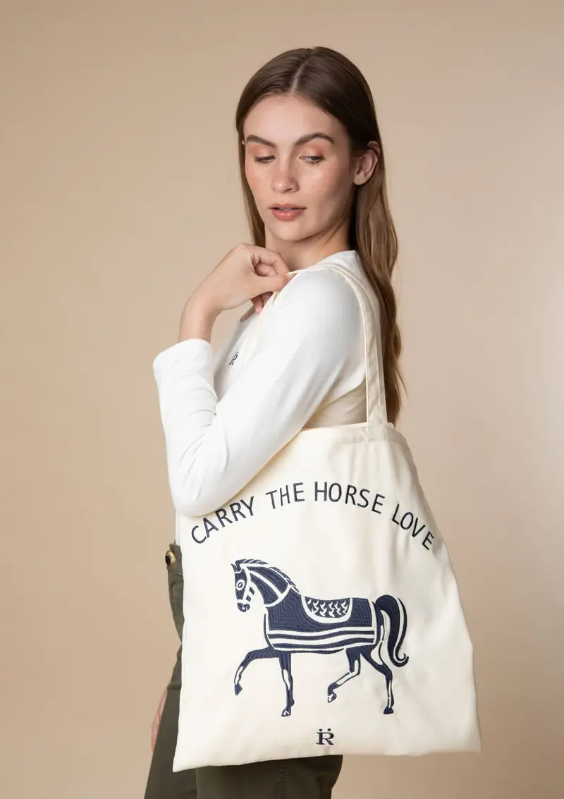 Horse Love Cotton Tote | Carry The Love Horse 1