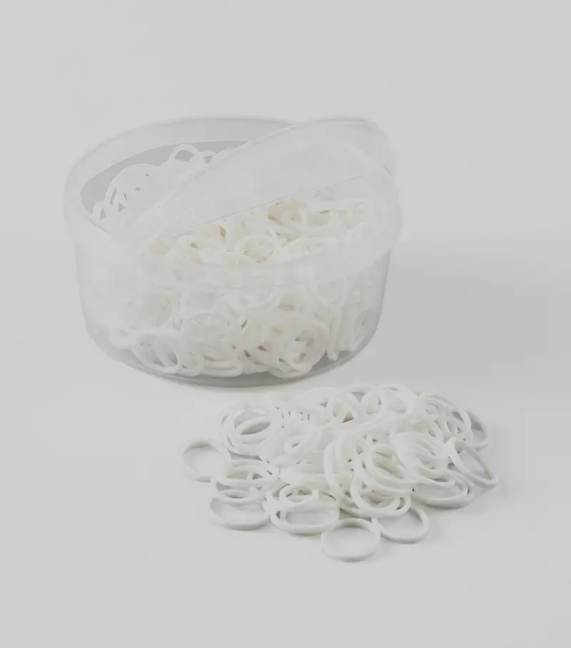 Horse Plaiting Bands White 1