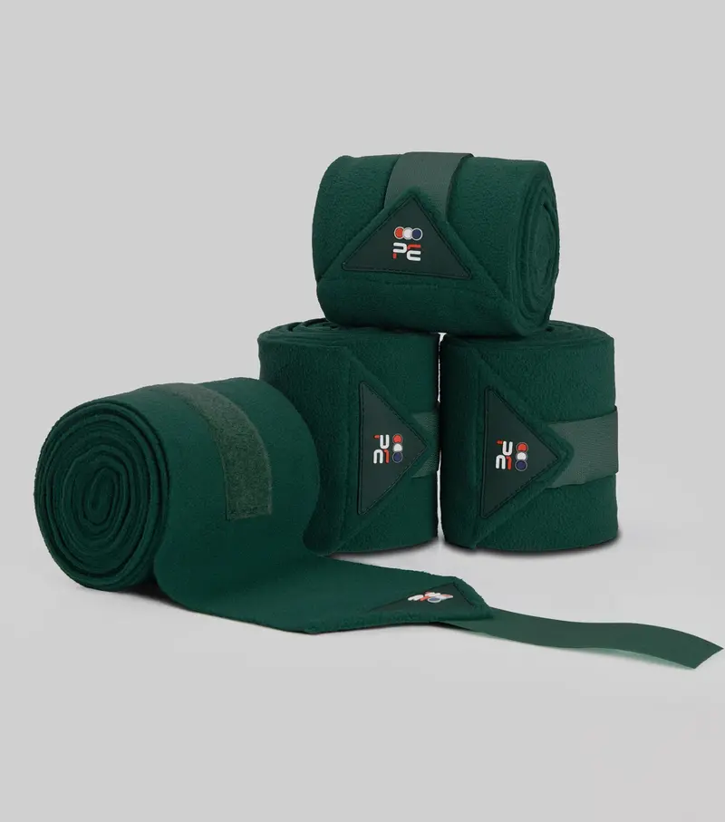 Horse Polo Fleece Bandages Green 1