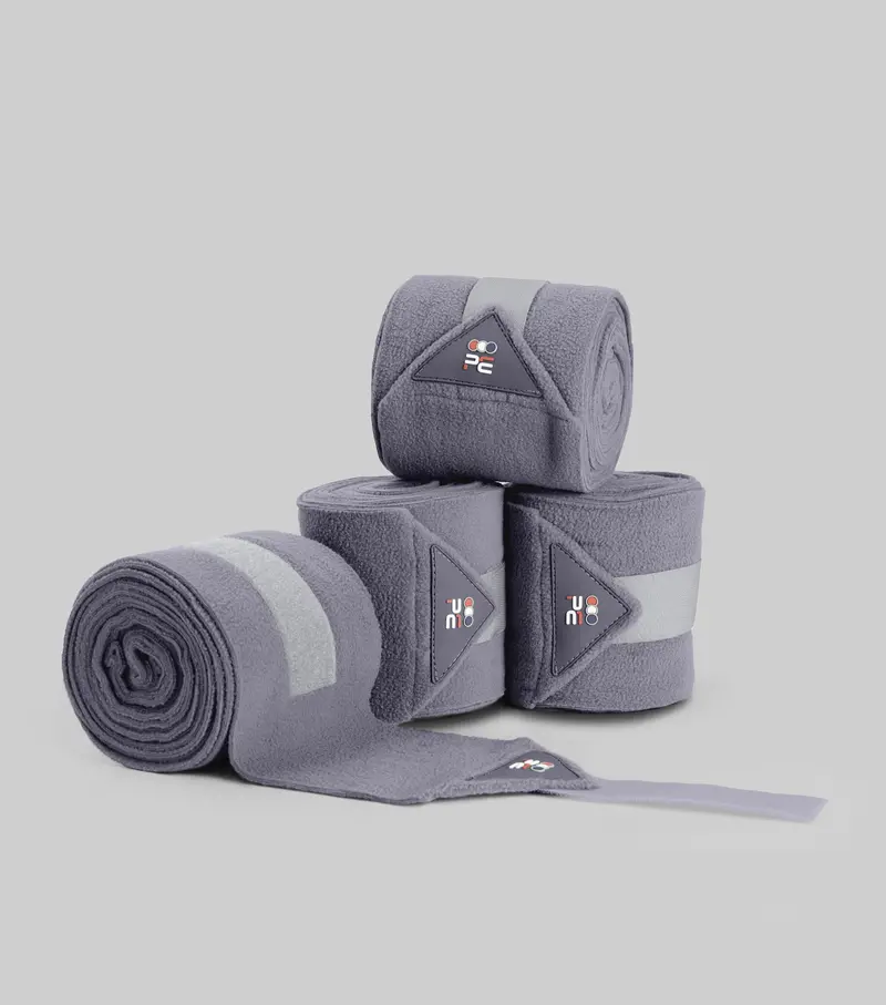 Horse Polo Fleece Bandages Grey 1