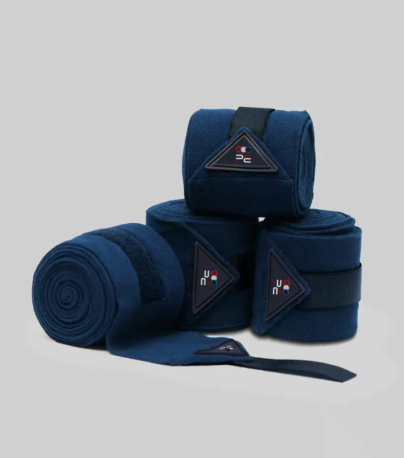 Horse Polo Fleece Bandages Navy 1