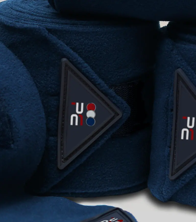 Horse Polo Fleece Bandages Navy 2