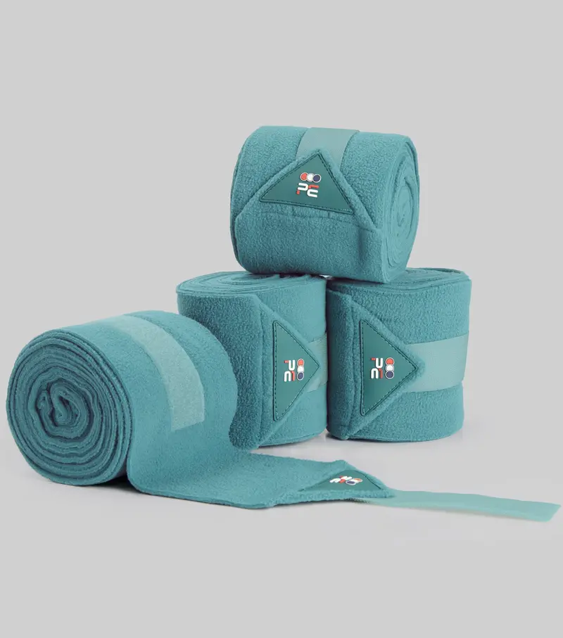 Horse Polo Fleece Bandages Turquoise 1