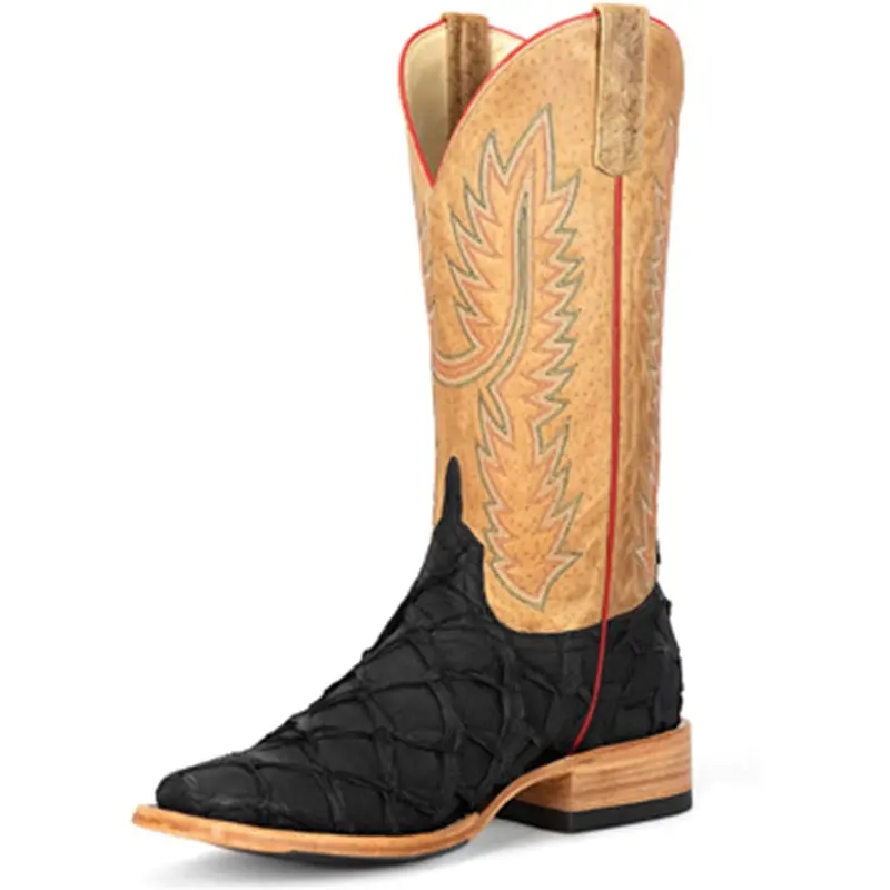Horse Power Men's Black Matte Big Bass Western Boot 1