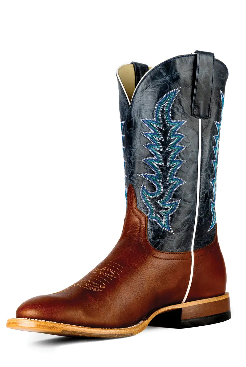 Horse Power Men's Cognac Belton And Navy Western Boot 1