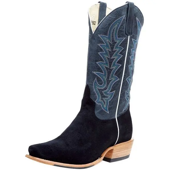 Horse Power Men's Top Hand Black Suede Cutter Toe Boot 1
