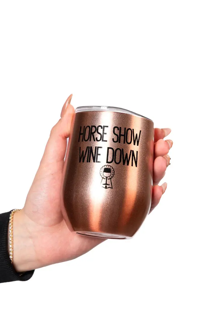 Horse Show-Themed Insulated Wine Tumbler