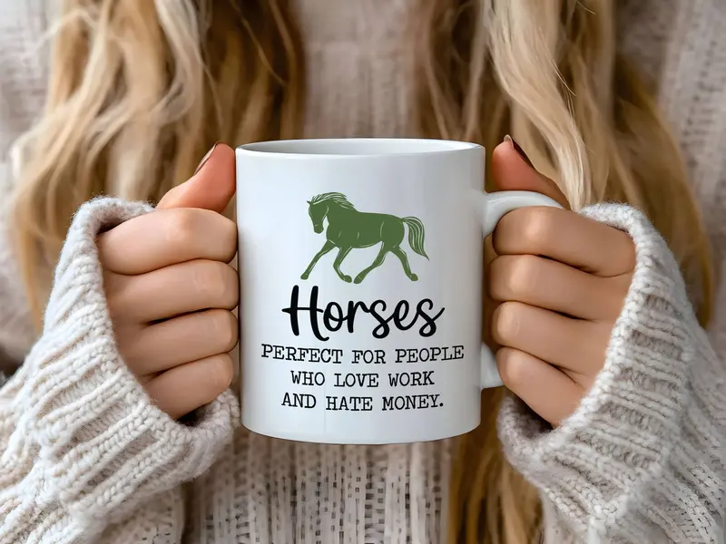 Horses Are Perfect Equestrian Coffee Mug 1