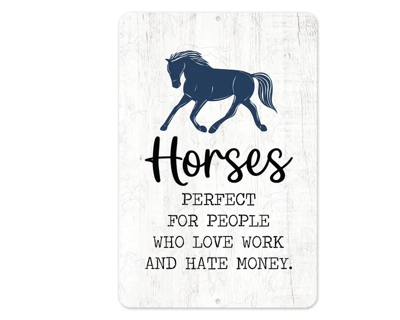 Horses Are Perfect Metal Sign 1