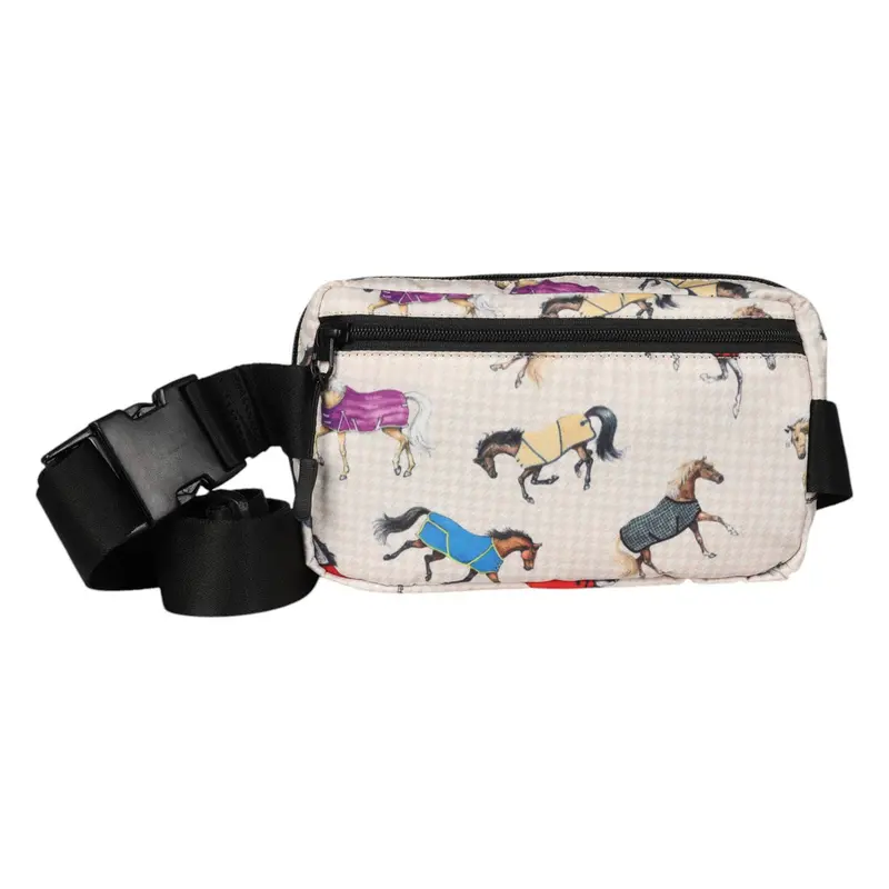 Horses In Blankets Crossbody Waist Bag 1