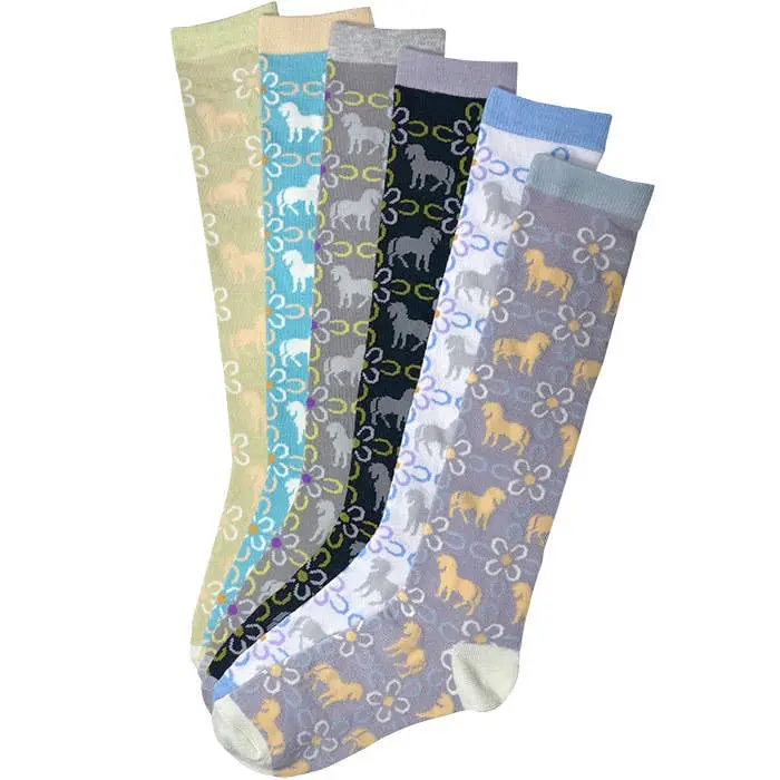 Horseshoe Blossoms Adult Tall Socks 1