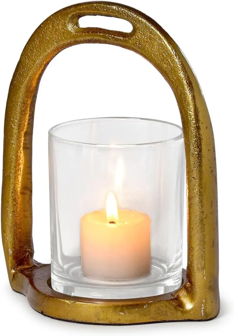 Horseshoe Tealight Candleholder With Removable Glass 1