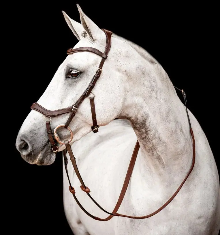 Horseware Micklem Competition Bridle with Non-Slip Rubber Reins