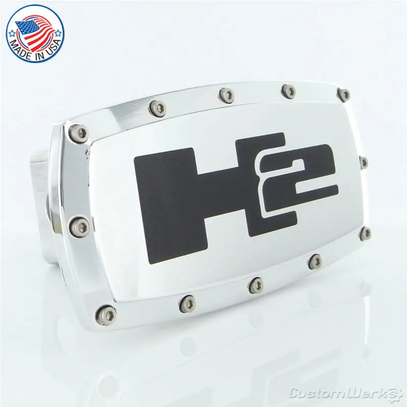 Hummer H2 Logo Billet Tow Hitch Cover (Chrome) 1