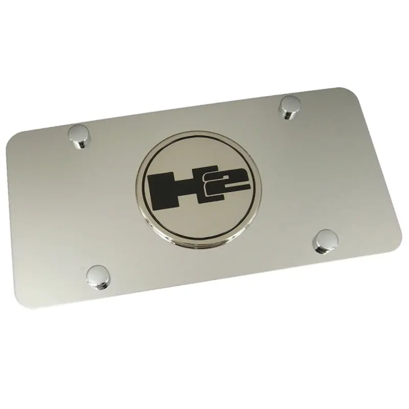 Hummer H2 Logo License Plate (Chrome) 1