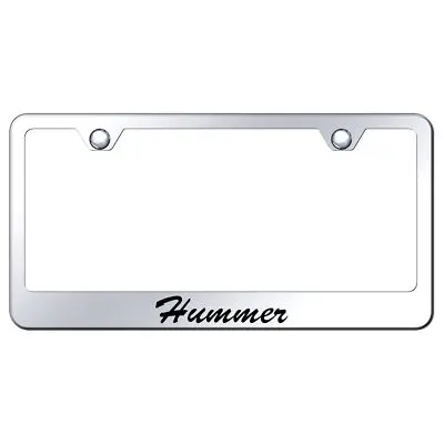 Hummer Laser Etched Script Stainless Steel License Plate Frame (Chrome) 1