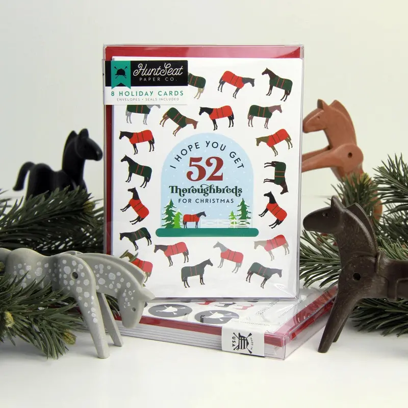 Hunt Seat Paper Co 52 Thoroughbreds Christmas Card 1