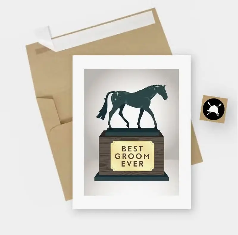 Hunt Seat Paper Co Best Groom Ever Card 1
