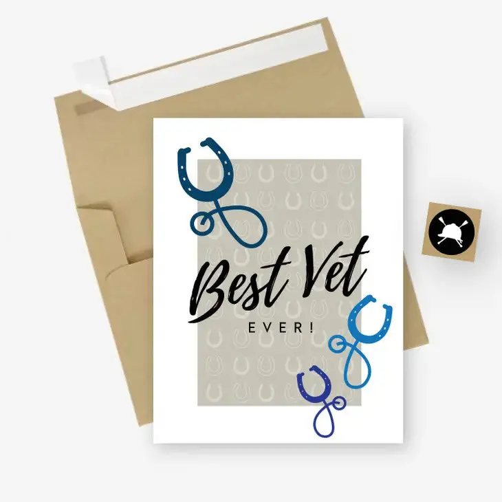 Hunt Seat Paper Co Best Vet Ever Card 1