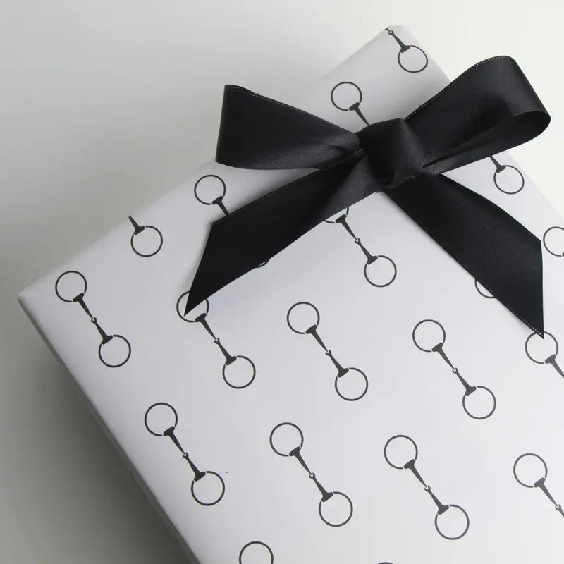 Hunt Seat Paper Co Cream Bits Wrapping Paper 1