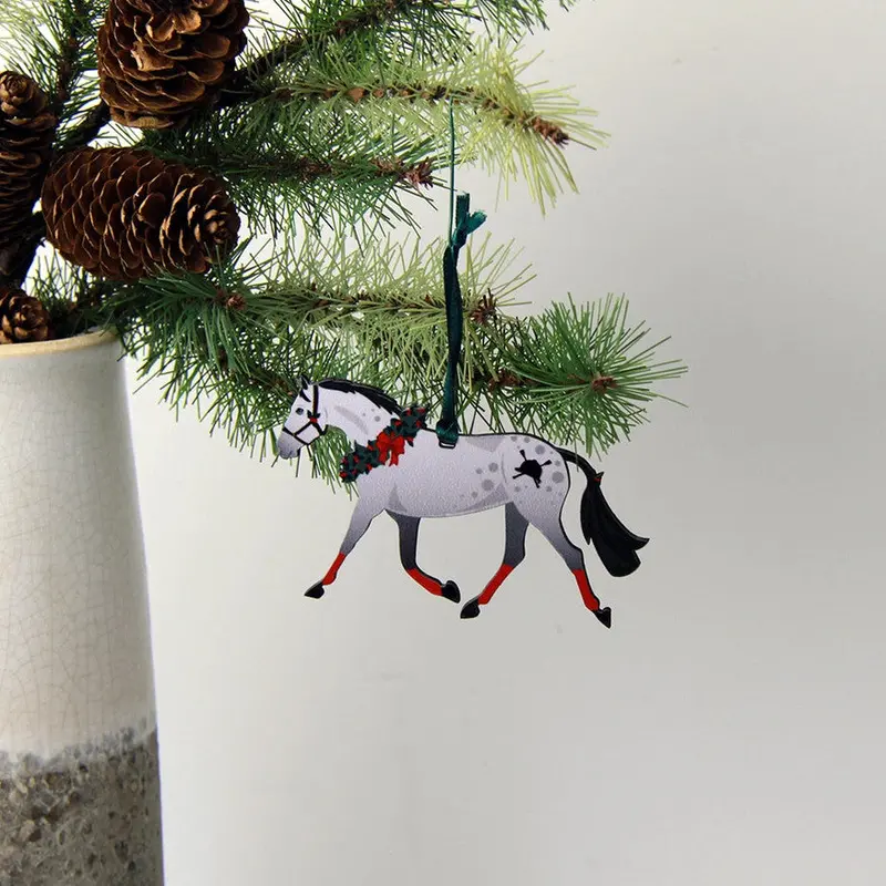 Hunt Seat Paper Co Dapple Grey Pony Ornament 1