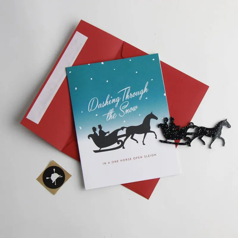 Hunt Seat Paper Co Dashing Ornament Card 1